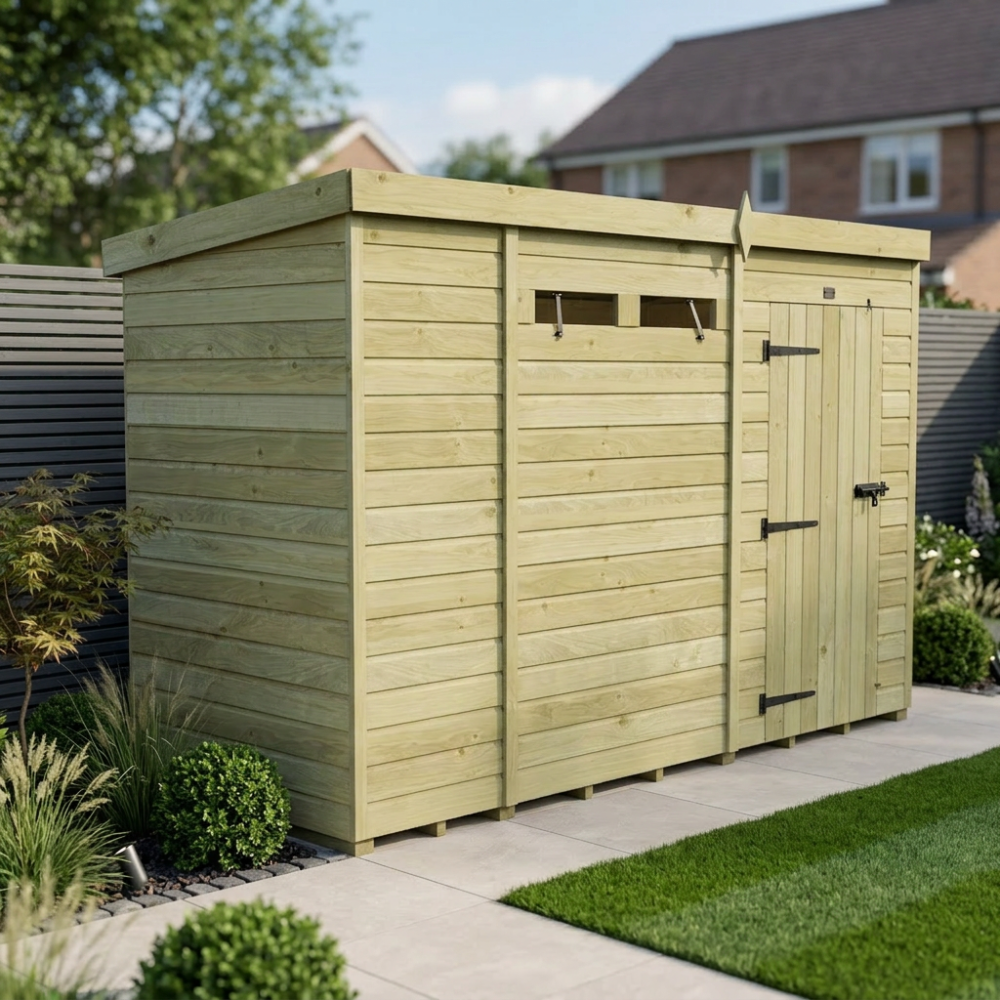 10 x 4 Security Pent Shed 10 x 4 Security Pent Shed